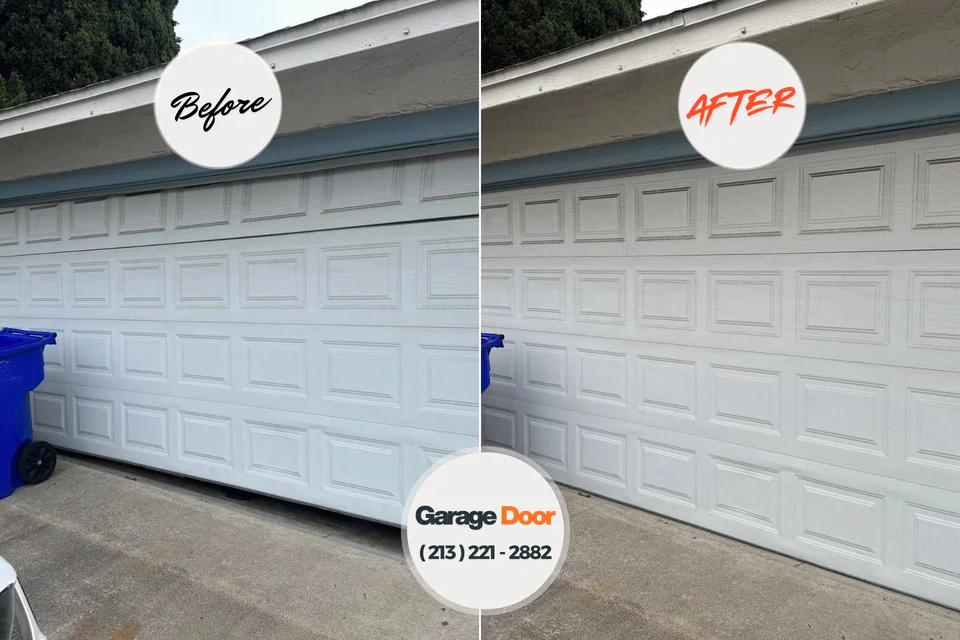 Before and after: garage door opener repair East Bethel, MN